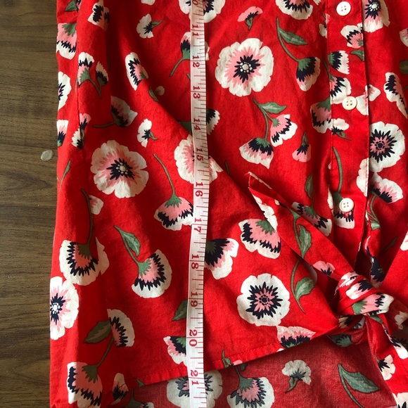 J Crew tie-front foral button down blouse - Picture 11 of 14